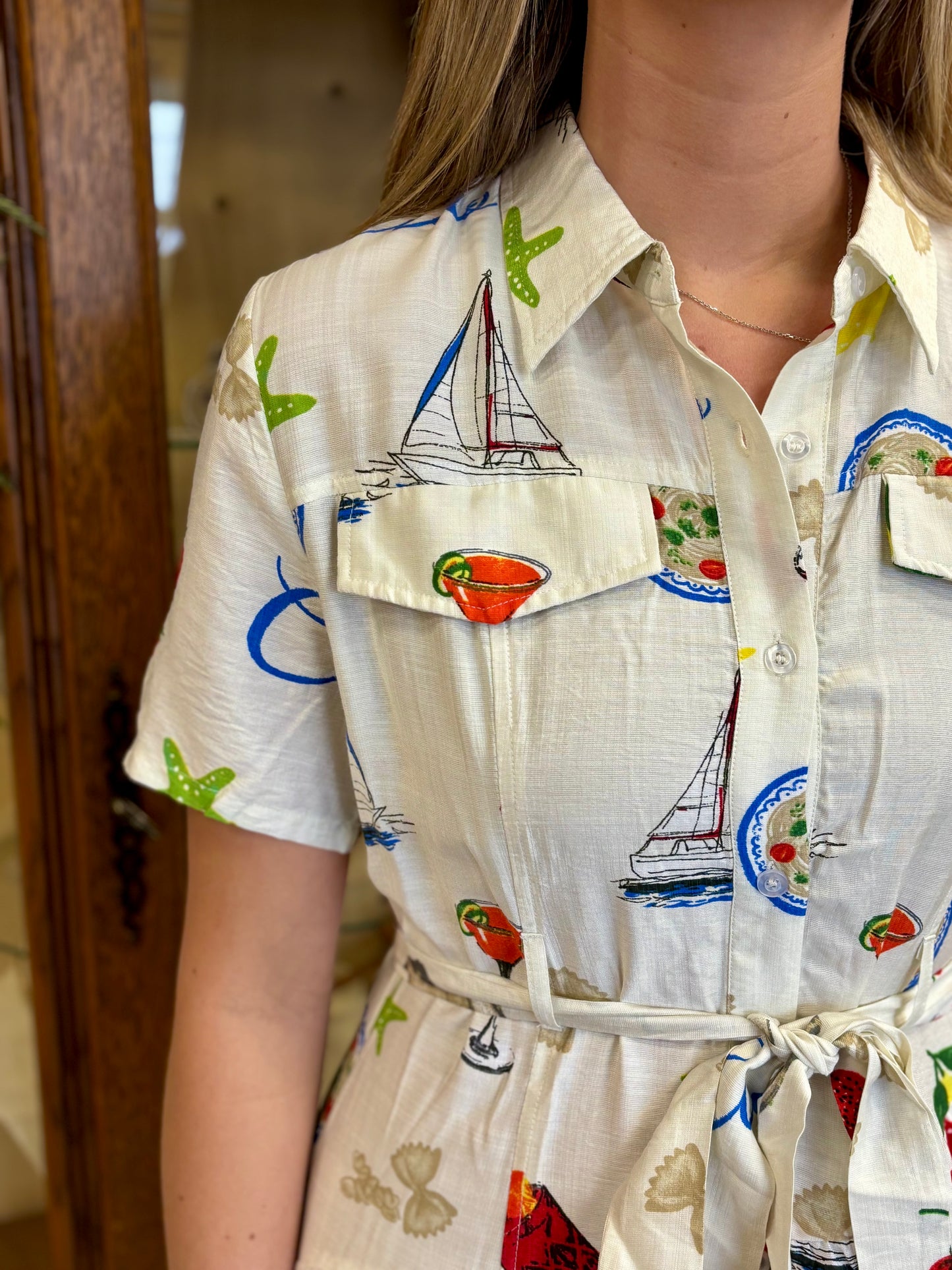 Summer Destination Printed Midi