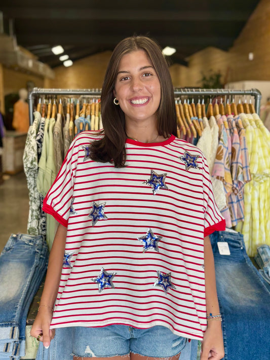 Spangled Stars Boxy Tee