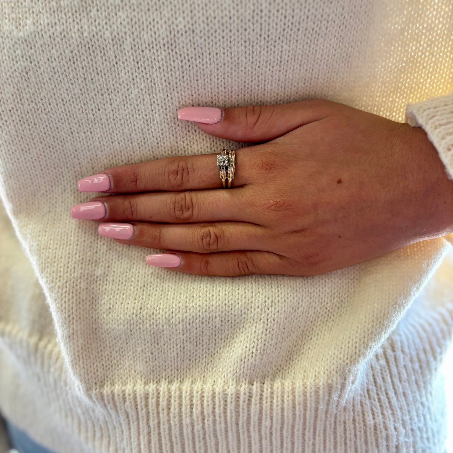 14K Gold Antique Engagement Set