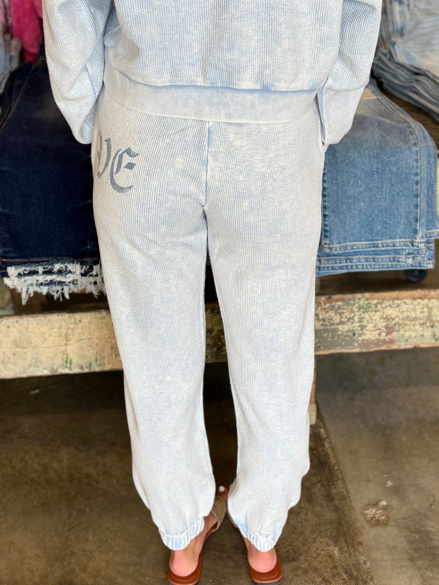 Washed Love Rib Jogger Pant