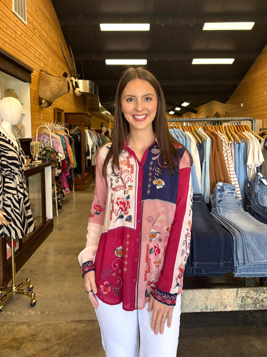 Marcia Color Block Blouse