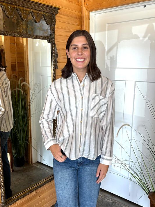 Rustic Lines Button-Up