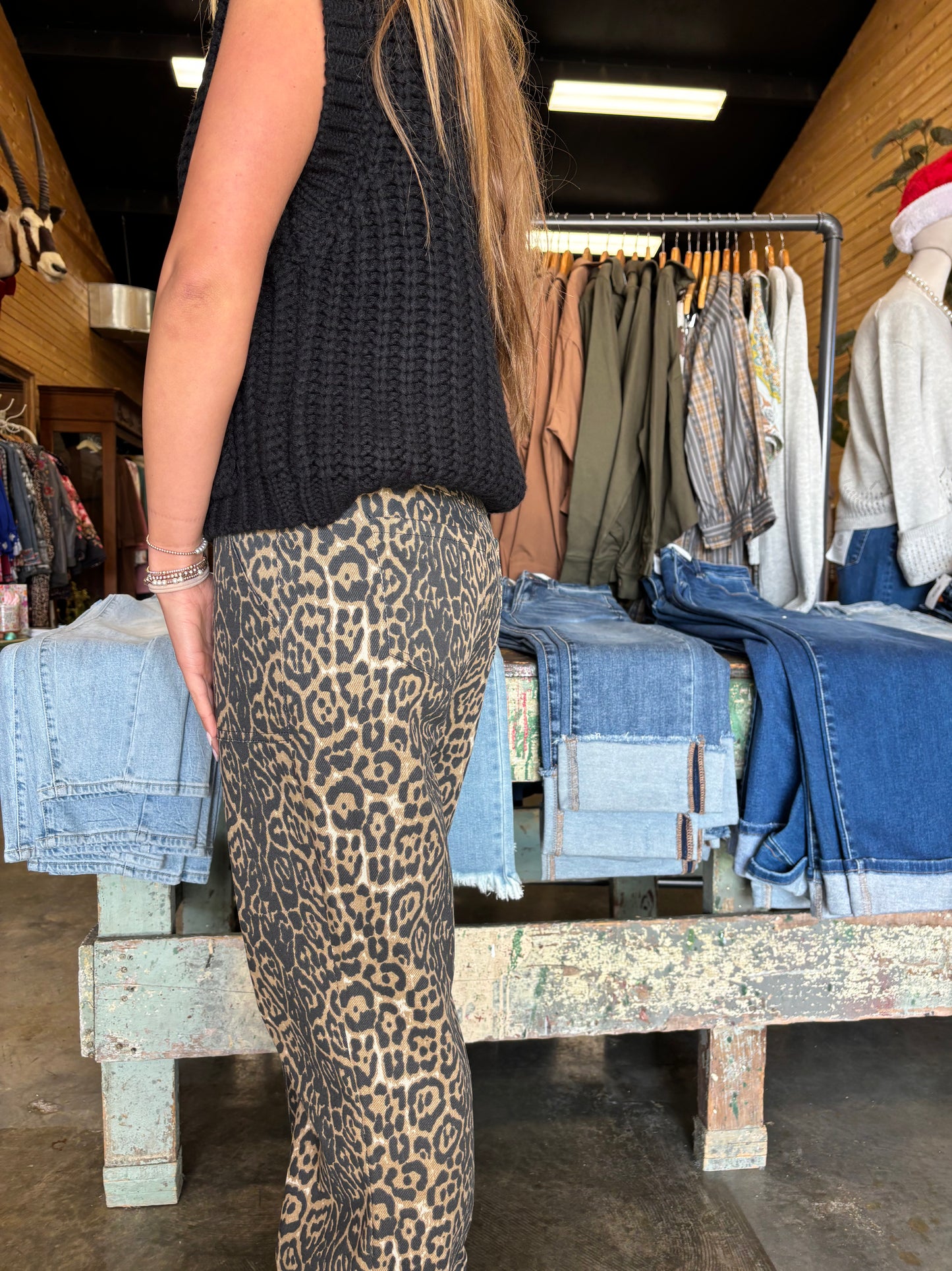 Leopard Print Jeans