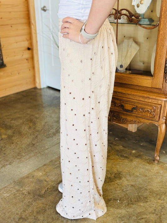 Sandy Beach Eyelet Pants