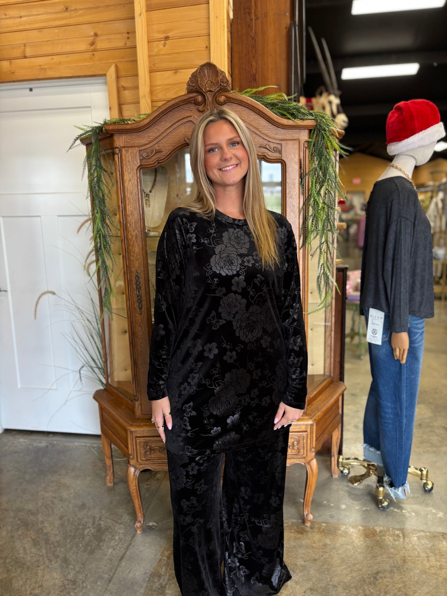 Velvet Wide Leg Pant