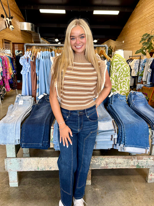 Cocoa Ruffle Turtleneck