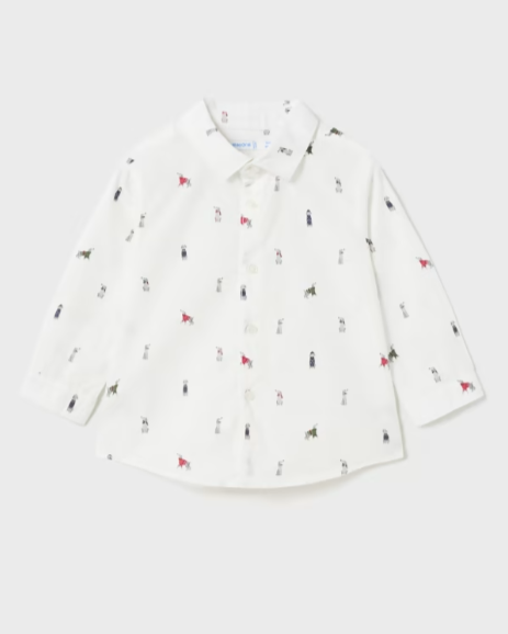 Collared Puppy Dog Boy Button Up