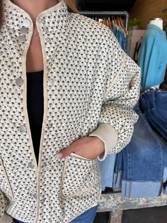 Chocolate Poppi Quilt Jacket