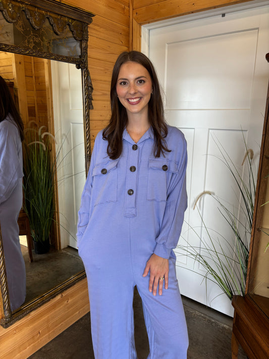 Periwinkle Terry Jumpsuit