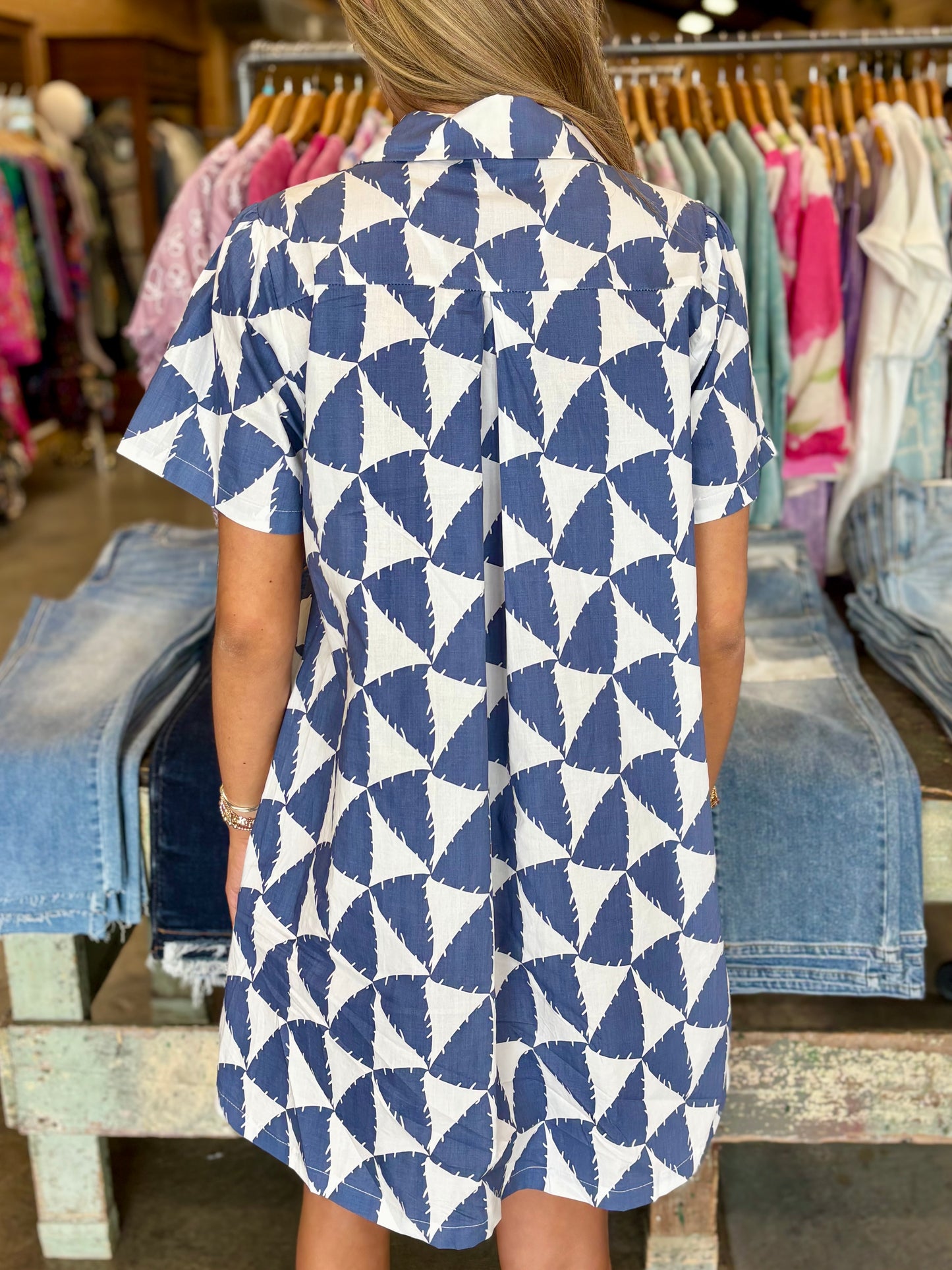Quilt Stitch Printed Dress