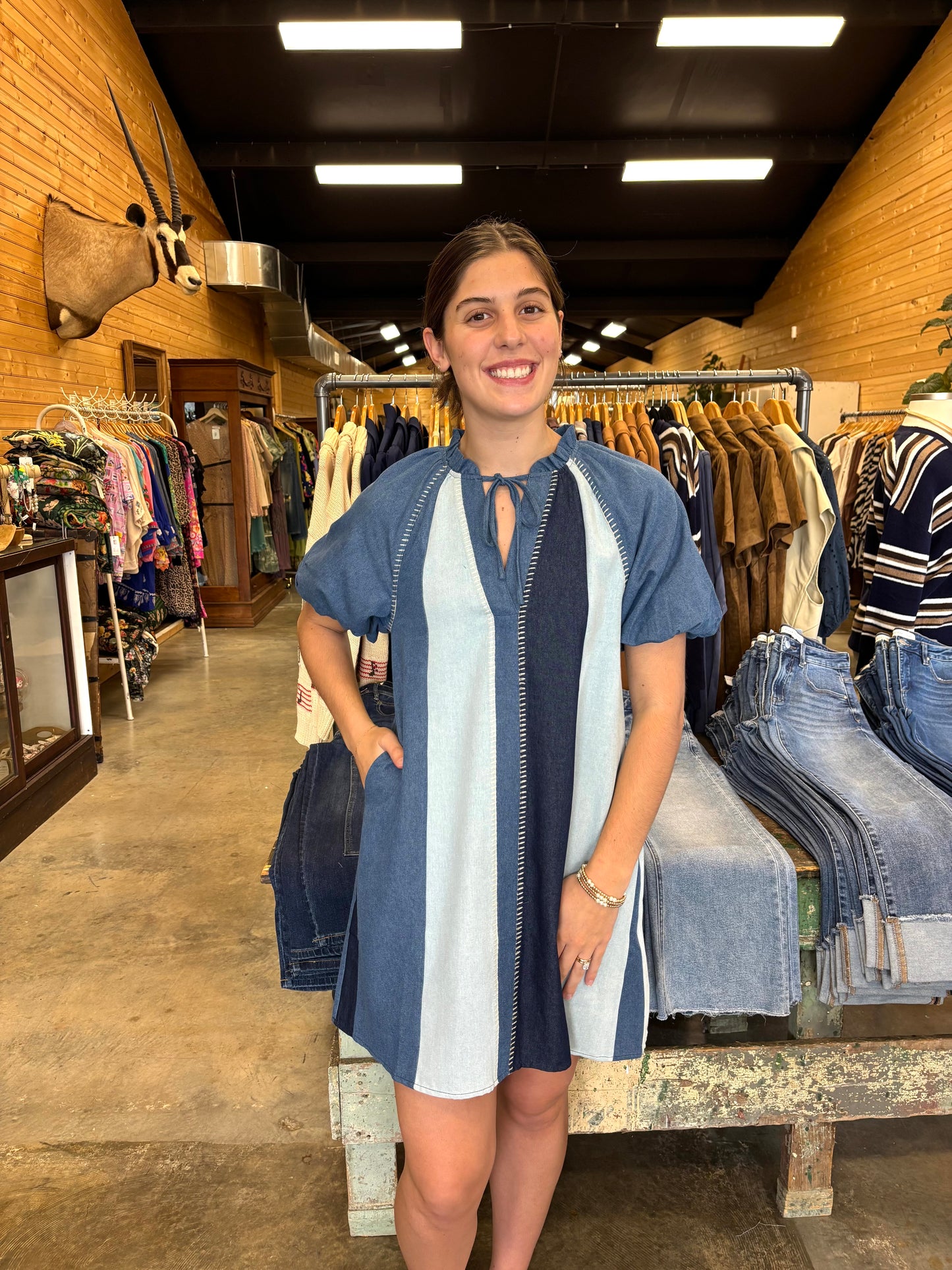 Indigo Mosaic Dress