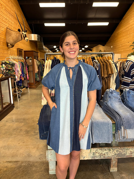Indigo Mosaic Dress