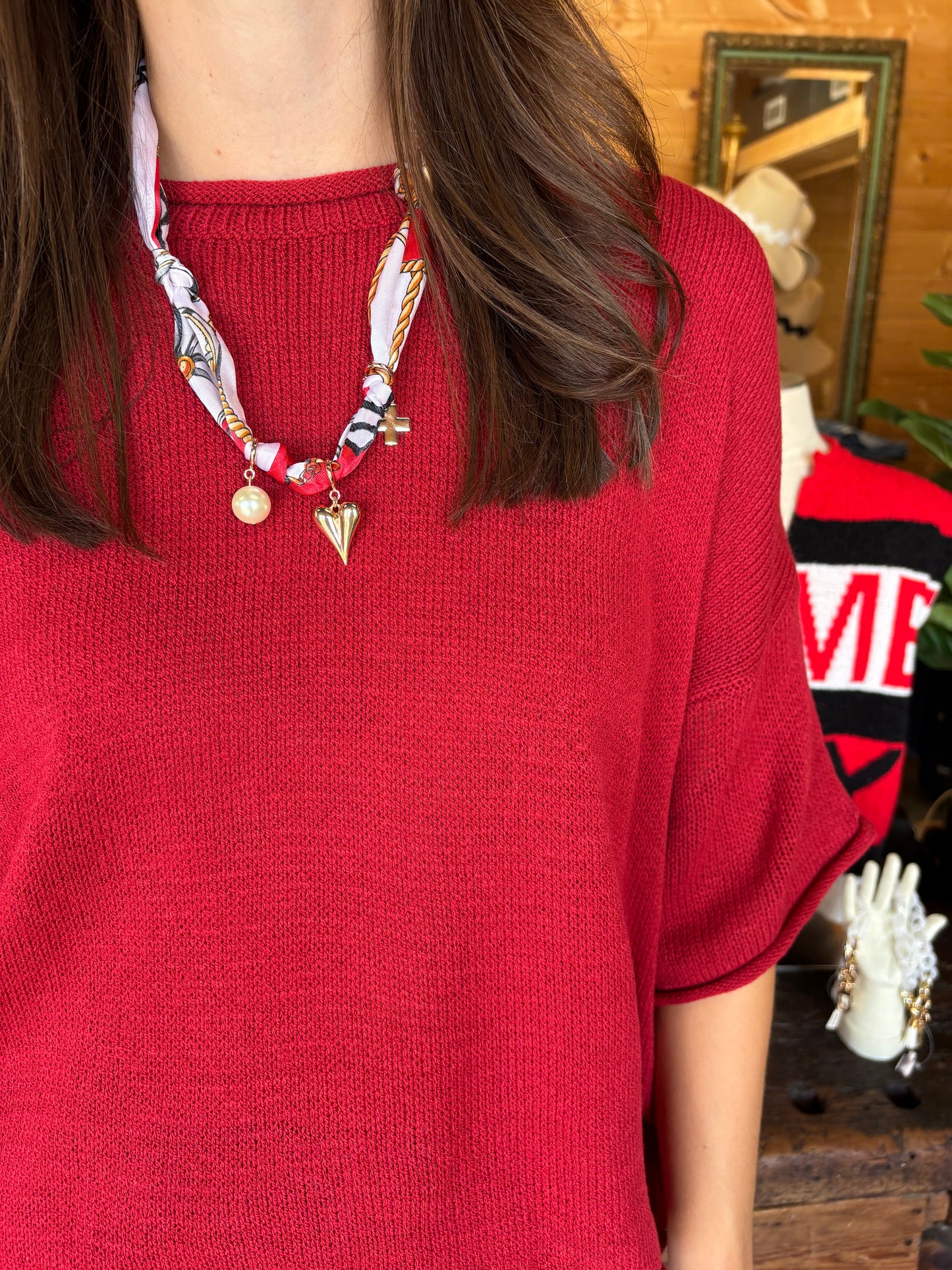 Ruby Red Knit Top