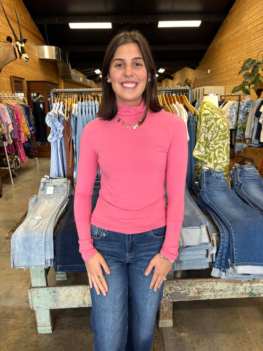 Think Pink Turtleneck