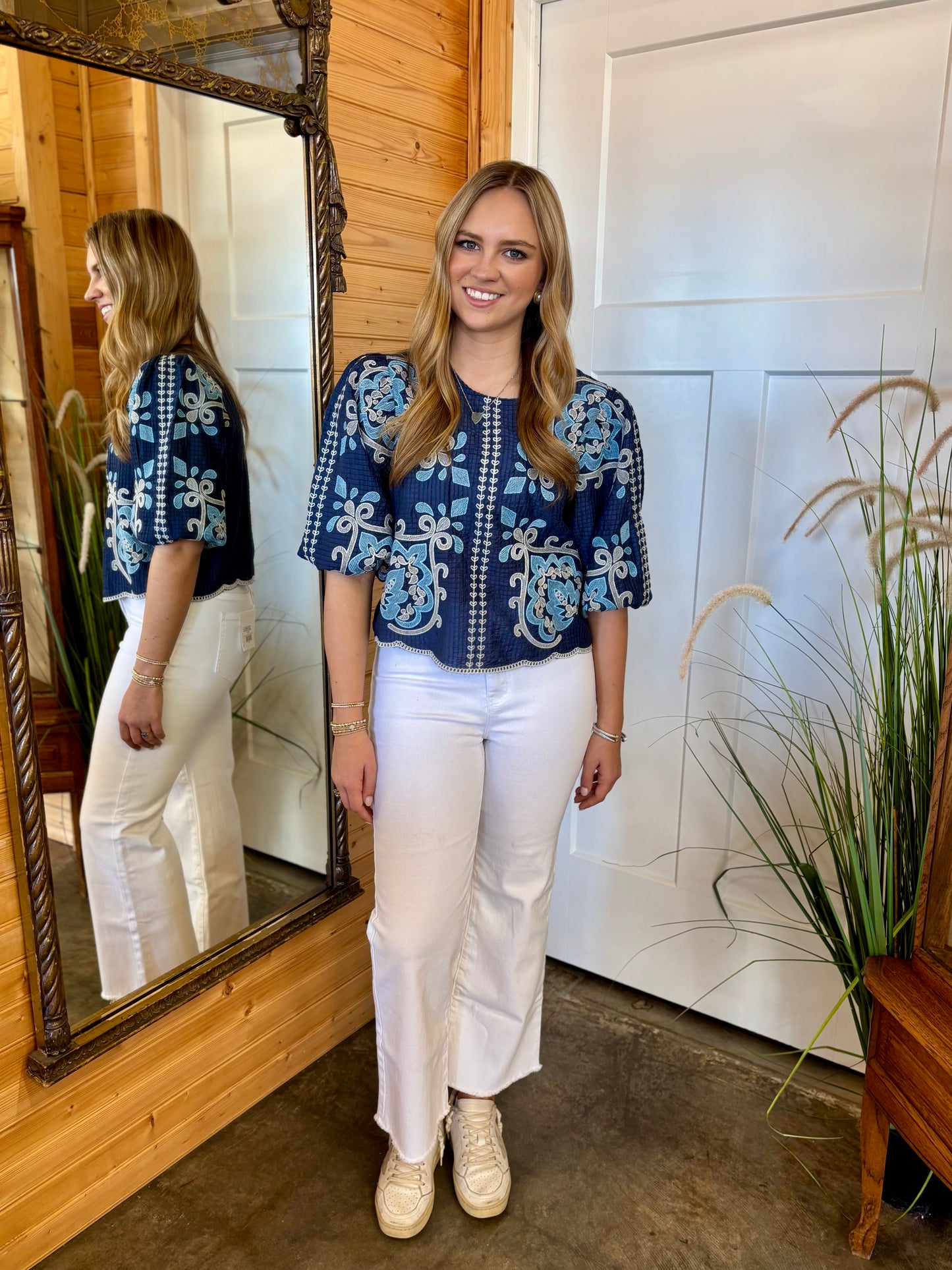 Cecilia Embroidered Top