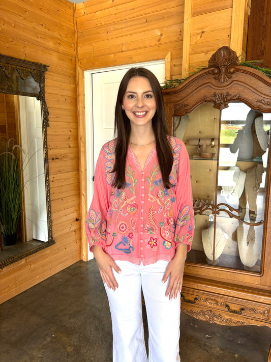 Salmon Rose Luna Top