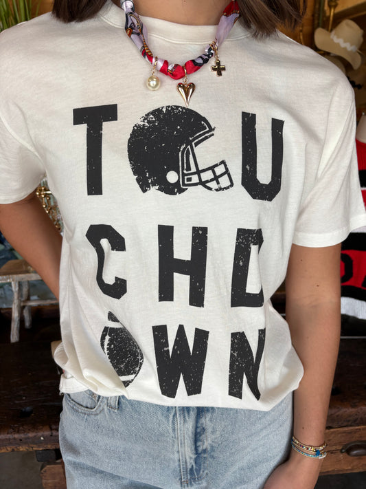 White Touchdown Tee