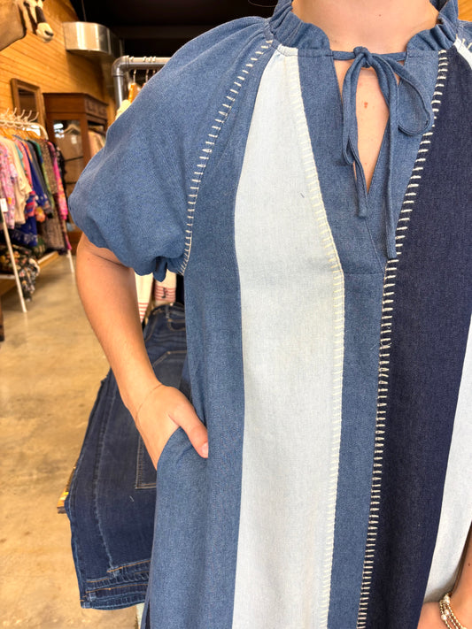 Indigo Mosaic Dress