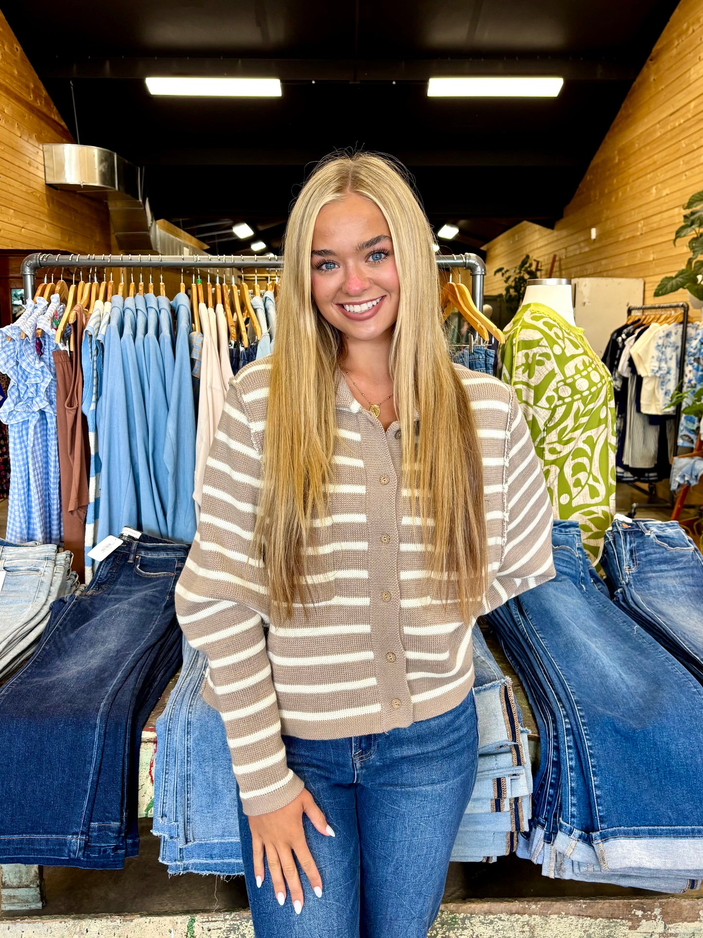 Mocha Striped Jacket
