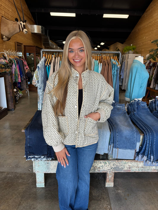 Chocolate Poppi Quilt Jacket