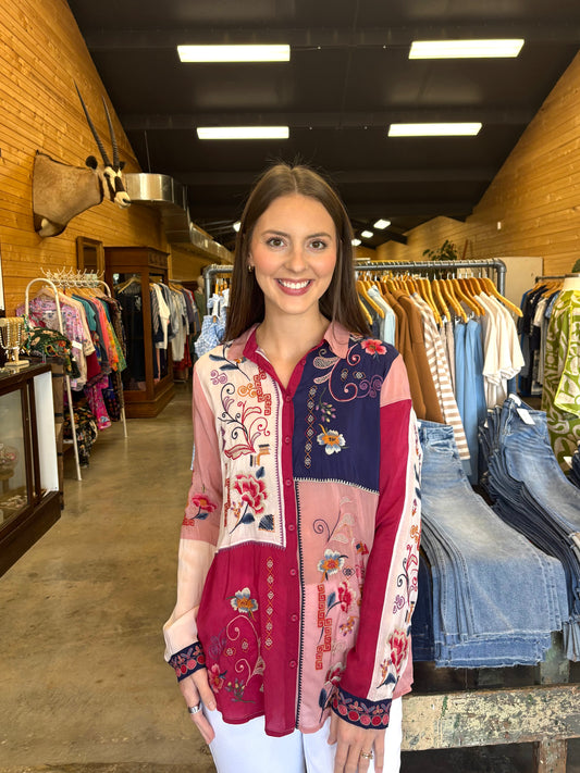 Marcia Color Block Blouse