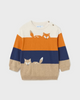 Striped Fox Knit Sweater