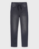 Soft Black Denim Jogger Pant