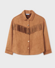 Faux Suede Fringe Shacket