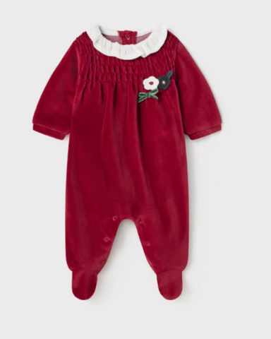 Footed Velour Jumper