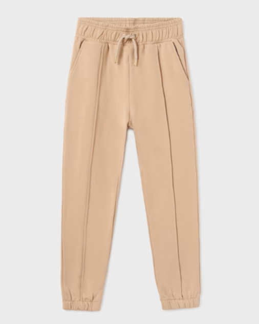 Girls Camel Seamed Joggers