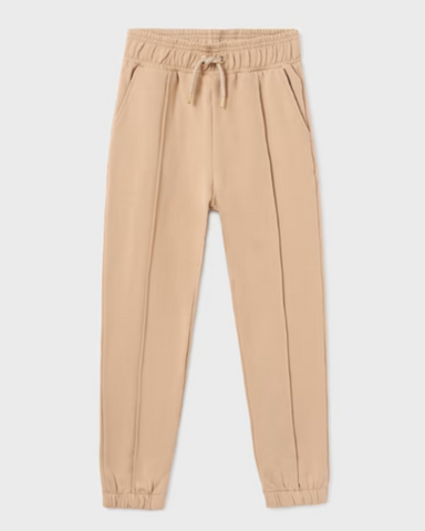 Girls Camel Seamed Joggers