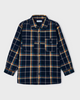 Navy Plaid Overshirt